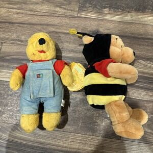 Disney Winnie The Pooh Lot Of 2 Vintage‎ Stuffed Animals. Read Description